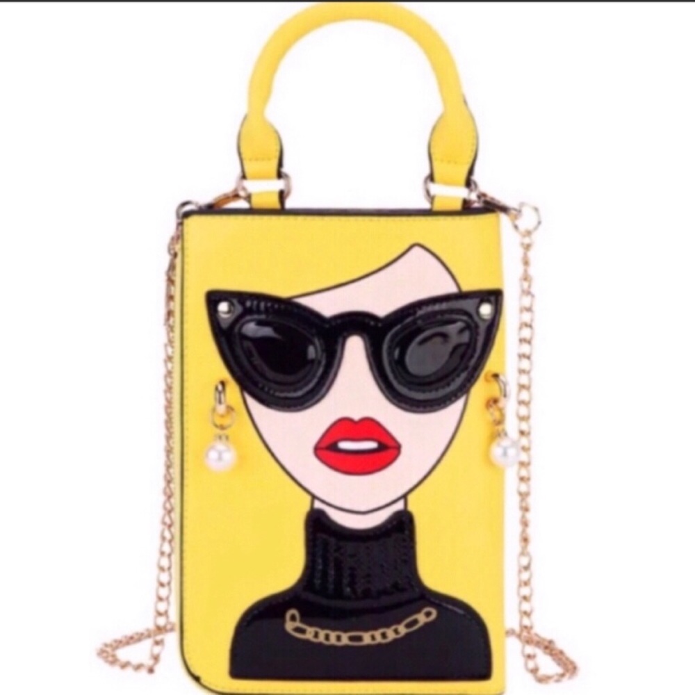 Yellow Personality Bag Blonde Crossbody Satchel